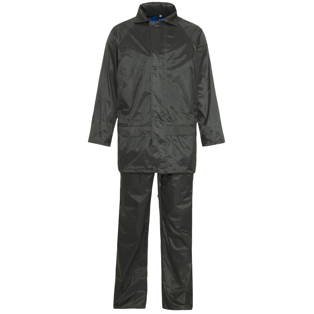 Supertouch Polyester/PVC Rainsuit - Black - Worklayers