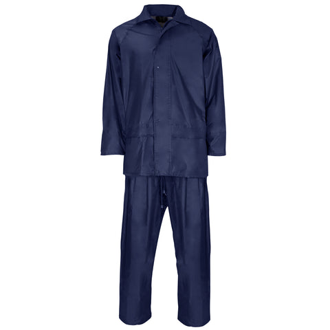 Supertouch Polyester/PVC Rainsuit - Navy - Worklayers