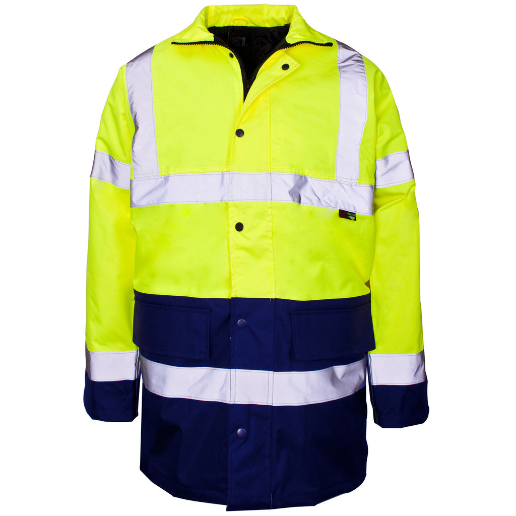 Supertouch Hi Vis Two Tone Jacket - Yellow/Navy - Worklayers