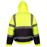 Supertouch Hi Vis 2 Tone Bomber Jacket B - Yellow/Navy - Worklayers