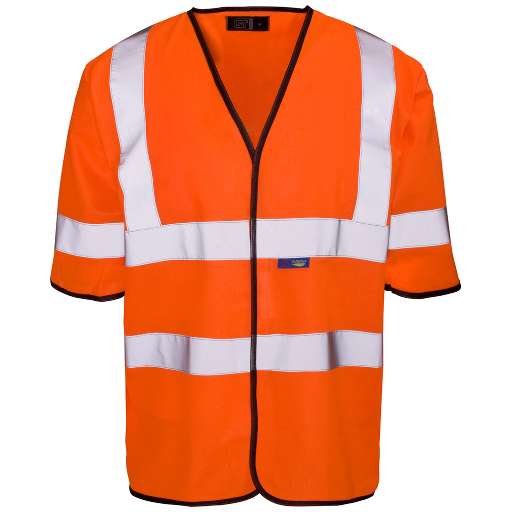 Supertouch Hi Vis Short Sleeve Vest - Orange - Worklayers