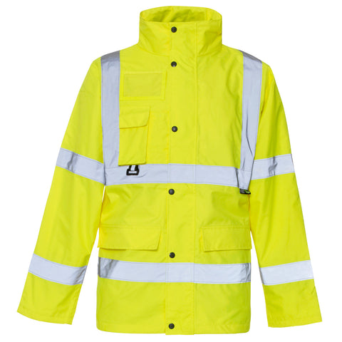 Hi Vis Breathable Jacket Supertouch  - Yellow - Worklayers