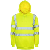 Hi Vis Hooded Sweatshirt - Yellow - Worklayers