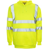 Supertouch Hi Vis Hooded Sweatshirt - Yellow - Worklayers