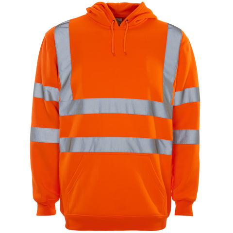 Supertouch Hi Vis Hooded Sweatshirt - Orange - Worklayers