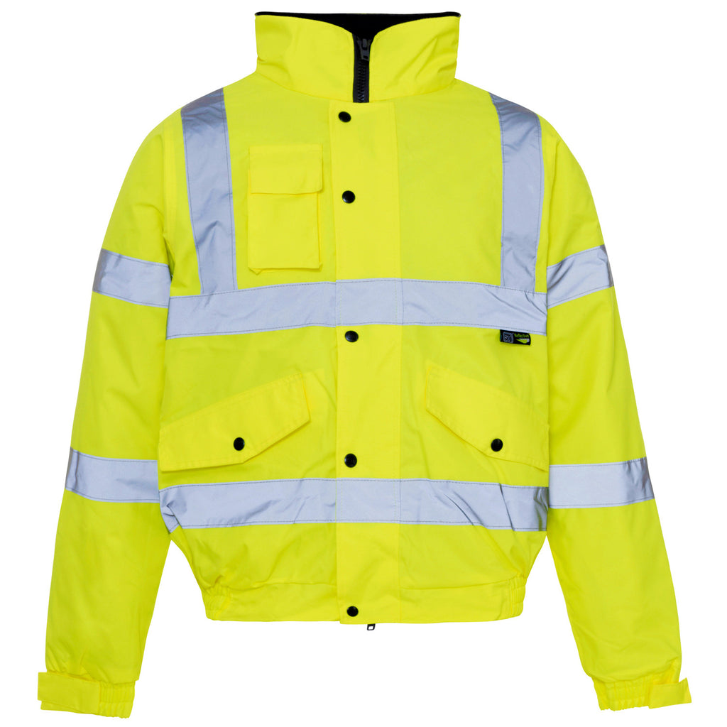 Supertouch Hi Vis Storm Bomber Jacket - Yellow - Worklayers