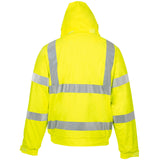 Hi Vis Storm-Flex PU Bomber Jacket - Yellow - Worklayers