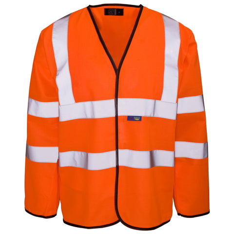 Supertouch Hi Vis Long Sleeve Vest - Orange - Worklayers