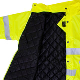 Hi Vis Storm-Flex PU Padded Jacket - Yellow - Worklayers