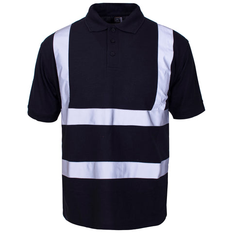 Supertouch Hi Vis Piqué Polo Shirt - Black - Worklayers