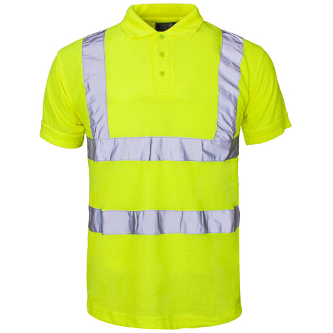 Supertouch Hi Vis Piqué Polo Shirt - Yellow - Worklayers