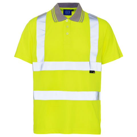 Supertouch Hi Vis Polo Shirt - Yellow - Worklayers