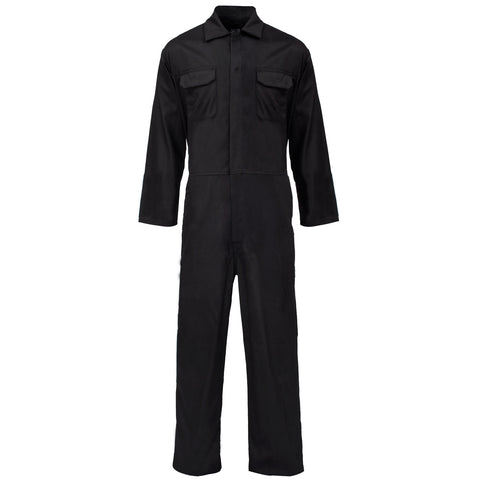 Supertouch PolyCotton Coverall - Black - Worklayers