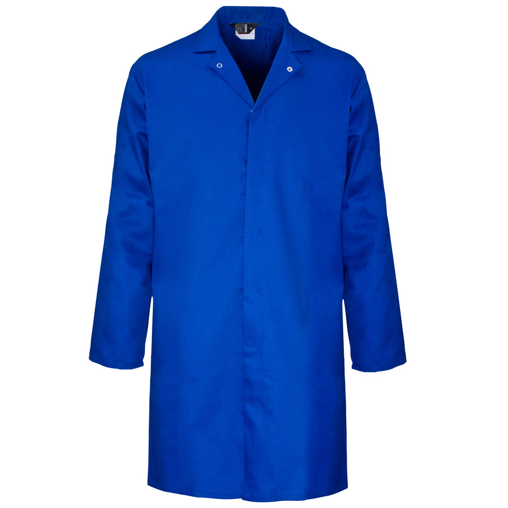 Supertouch Polycotton Food Coat - Royal Blue - Worklayers