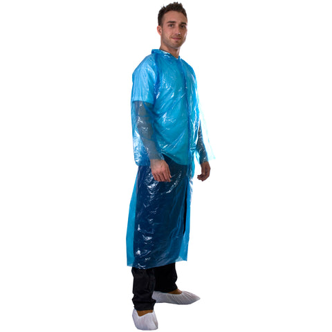 Blue Disposable Coats - PE Visitor Coats - Worklayers
