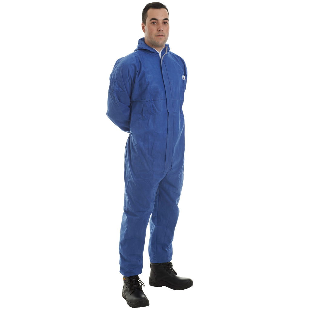 Blue disposable Cat 3 Type 56 SMS Coverall - Worklayers