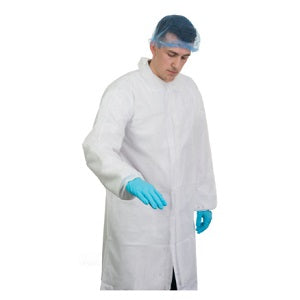 Disposable Coats with elasticated cuffs - 50pcs Worklayers