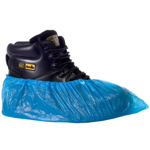 Disposable plastic Overshoes Blue - Worklayers