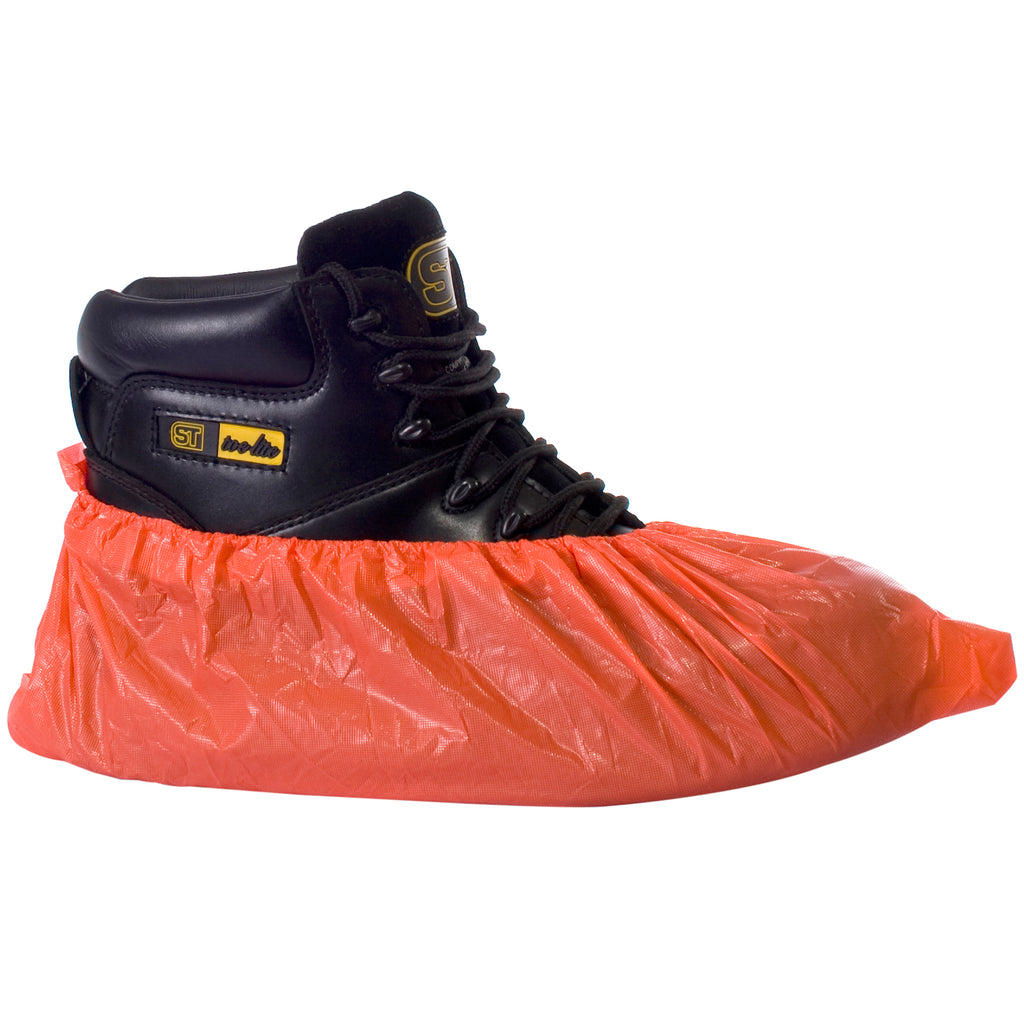 Disposable plastic Overshoes Red - Worklayers