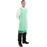 Green disposable nurse aprons from Worklayers 