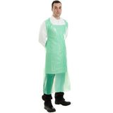 Green disposable healthcare aprons from Worklayers 