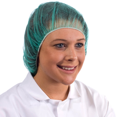 Green Disposable Bouffant Cap - Worklayers