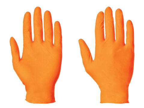 Orange Nitrile Gloves - Worklayers
