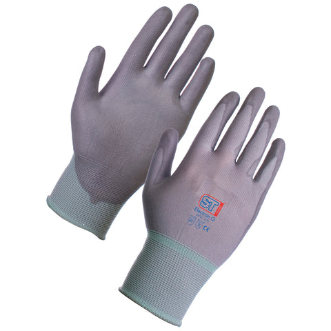 PU Gloves (Grey) - Worklayers.co.uk
