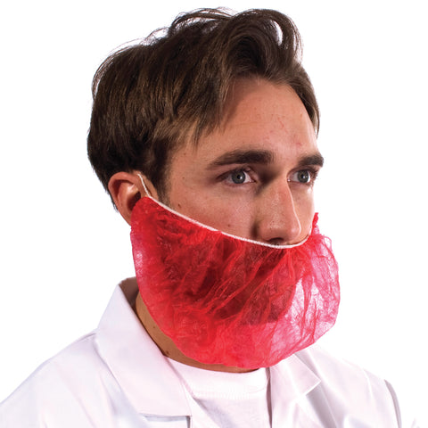 Red Disposable Beard Snood - Worklayers