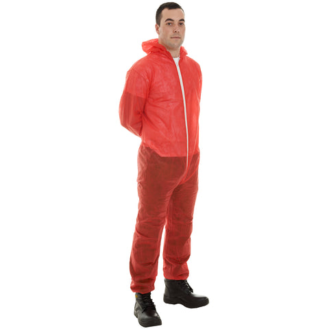 Red Disposable Coveralls - Worklayers