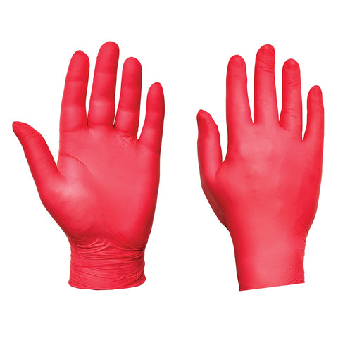 Red Nitrile Gloves Ultra - Worklayers