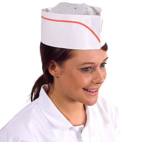 Red Stripe Disposable Forage Hats - Worklayers