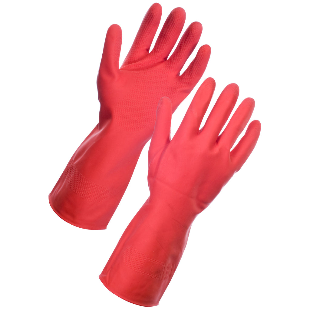 Red Washing Up Gloves - Worklayers.co.uk
