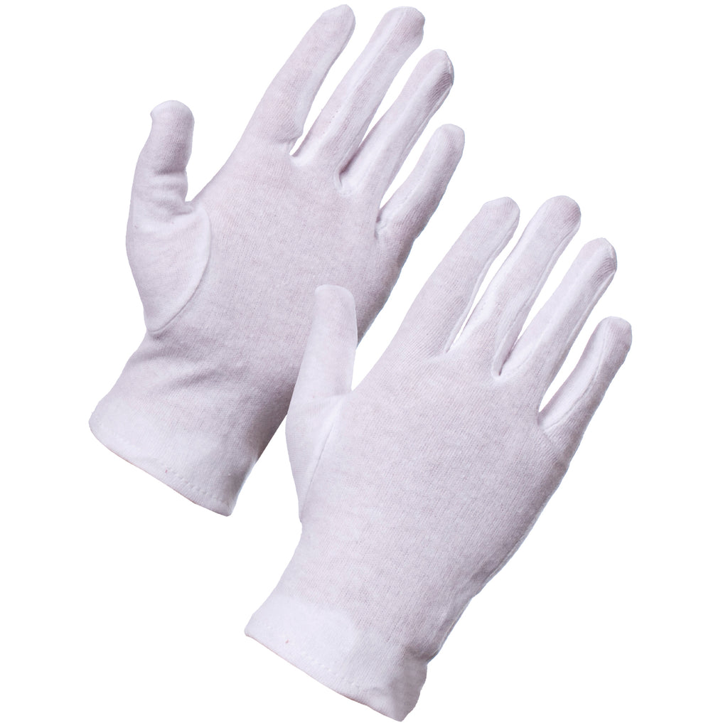 White Cotton Gloves - Worklayers.co.uk