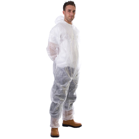 White Disposable Coveralls - Worklayers