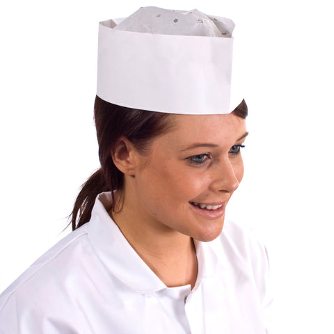 White Disposable Forage Hats - Worklayers