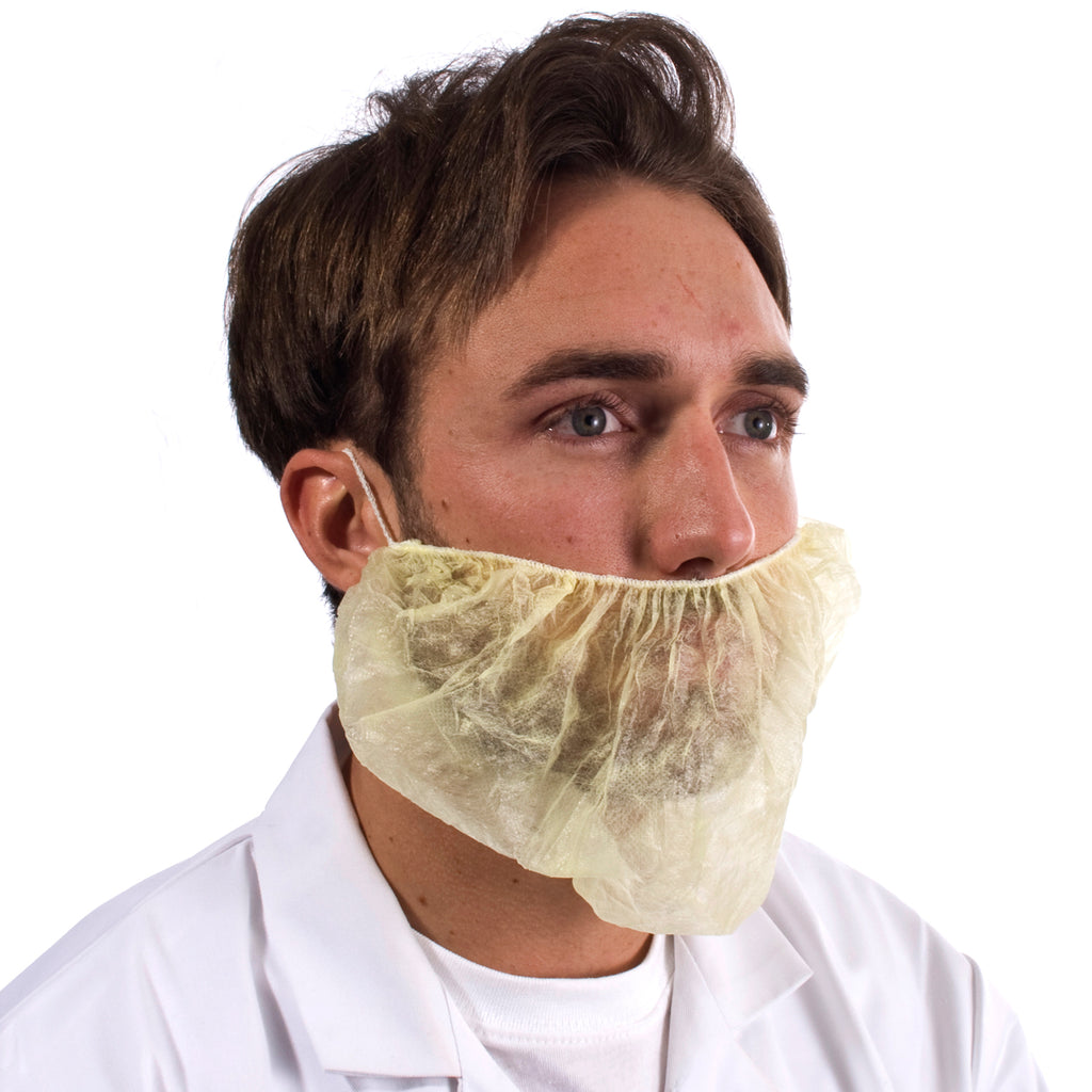 Yellow Disposable Beard Snood - Worklayers