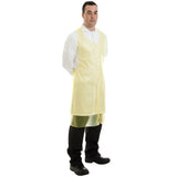 Yellow disposable healthcare aprons from Worklayers 