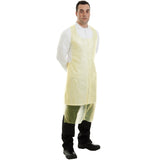 Yellow disposable laboratory aprons from Worklayers 